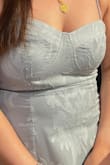 I was so excited to wear this for a wedding and my first time out in almost 2 years. But the bust area and the stitching were made poorly it was crooked big time. I really wished it didn't come that way. The right side was too high up. Disappointed. - Grace C.