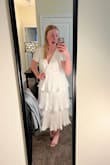 Bought this for my college graduation pictures and ceremony. I've bought many dresses from Lulus over the years, and the quality and size is consistently great. This dress is very comfortable, and the perfect length -- I just need to steam it! - Riley B.