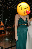 I wore this dress to a friend's wedding, and I received a lot of compliments! The fabric is really soft and comfortable, and has a nice glow. I'm 5'8'' and I got a size M. It was a little loose in the waist but perfect in length so I had to have it fixed, but I wouldn't change the size. - Luz S.