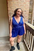 This was the perfect combination of flashy & classy. The cut was flattering for a curvy girl - and I was able to perform/run around in it without anything slipping. - Sonia G.