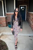 I absolutely love this dress! I got so many compliments on it. The ruching is so flattering, colors are so different, but work together so well! I originally ordered a medium, sent it back for a size, small and a small fit perfectly! Highly recommended! - Maegan W.