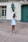 This dress is absolutely gorgeous. It's the perfect length. I was concerned it would be too short since I'm tall but it fits great! I got a large because of the length, so it's a tiny bit loose around the bodice, but overall fits well. - Naomi E.