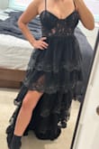 Love this dress!! Purchased both S and XS and ended up keeping the xs. I typically wear S at Lulus, for reference. The S was too big in the corset area and had room around the chest. I could have made it work, but the XS was perfect. - Alix D.