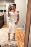 This dress was a winner. I tried in a million different dresses and this took the cake, the cut and style fit sky shape perfectly and being that I'm short it still worked out perfectly! - Lauren M.