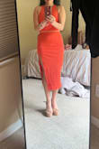 It is good; it could be better if there was a petite size, but I wear heels so I think I'll wear it soon - Claudia M.