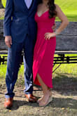 This dress was ordered last minute, and it was perfect! Also, it was very comfortable (fyi: unable to wear a bra, but nipple covers did the trick) - Ashley E.