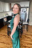 Beautiful color, fit well. Super flattering and material was thicker than I expected, which helped it lay quite nice. - Mary H.