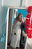The dress is stunning the pattern is beautiful and it fits well. I wanna wear it all the time. The dress is a good length and comfortable as well. - Summer S.