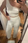 I LOVED this outfit so much!! I wore it for my bridal shower and it was perfect. Super comfortable! The only thing is that it is definitely for tall ladies which I happen to love. - Ally J.