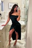This dress is sooo beautiful! I am obsessed with how incredibly flattering it is and how beautifully it fits. It was a little hard to put it on. I have an athletic build and I have muscles and a wide back so I needed help getting it on and zipping it up but once it was on, it fit perfectly! I got so many compliments on this dress! - Cristina A.