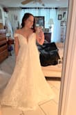 I'll be honest, I was very hesitant to order my wedding dress online. I had ordered 3 dresses in addition to this dress but this is BY FAR the most beautiful!! You will feel like a princess on your special day. However, I do have to agree with the other reviews on sizing up as the bust runs small. I'm normally a medium, but the large fit perfectly on me. Because I sized up though, the length was rather long, so I am in the process of getting 9 inches cut off the bottom by a seamstress. Even with these issues aside, the beautiful dress is PERFECT and I'm so happy to have ordered from Lulus. Just say yes to this dress! You won't regret it! - Alyssa J.