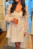 I wore this to my bridal shower and it was so cute. I received compliments all day and the open back made it so fun. - Alisha A.