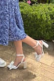 These shoes are absolutely darling!! I've received so many compliments on them. They're a little tight on my toes but not enough to size up. I think it's only because it's a pointed toe shoe as they fit my heel perfectly. I'm obsessed, I'll be ordering the blue color too! - Nadia G.