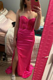 I think this dress is super pretty and I love the details on the top; however, I didn't feel like it flattered my body very well. But the details on this dress and the color is gorgeous! - Aubrey G.