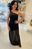 Beautiful dress for the occasion. Good quality. Just keep in mind the one shoulder strap detail is not made out of mesh. It's chiffon so it doesn't stretch and for those with bigger or smaller shoulders, it might not fit. - Diana V.
