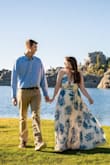 This was the perfect dress for my engagement photos! It was a little long. So, unless you are very tall, I would suggest getting it shortened. - Morgan G.