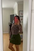 I'll be wearing this skirt a lot this spring/summer. Can easily be dressed up with cute strappy heels or with white sneakers for a casual look. The medium was a tad big but for this skirt I didn't want a tight fit. - Maggy S.