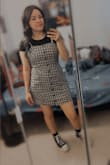 When I got this I was an XS. It doesn't fit me anymore. I'm a Medium now, but this dress is so cute. - Miriam L.