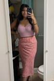 This skirt is so beautiful I love the material. It's not itchy and the skirt is pretty stretchy so I can slip it on pretty easily and I've gotten so many compliments on it. I definitely would recommend it. - Rosie P.