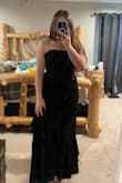 I really liked this dress. it fit me well and was very comfortable and light. This would probably fit better up top if I had a larger bust, but I didn't ever feel like it was falling off or anything like that. It also was a little long but ended up being a good length with heels. - Maya R.