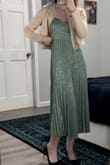 I wore this at a bridal shower and received so many compliments on this dress. I love the color, material, and pattern. It's such a classy look. - Tori K.