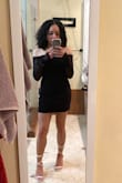 Friend was having her 30th in Miami, and I needed something to wear to the clubs. All the dresses I had in my closet were bodycon dresses from college. I was not feeling great as my body had changed since then, and they were not flattering. Enter: Lulus. There were SO MANY options, and they arrived in 3 DAYS (a godsend for your procrastinating gal). And when I tried this one on, I felt so confident! It's a quality dress, so though it's fitted, the fabric is thick and flattering. I love this one paired with their white strappy heels (apologies for the bathroom mirror pics :( but hope they're helpful). - Savannah R.