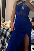 I ordered for prom, and the color was beautiful! I would recommend sizing down if you are small chested. The top was too big, but I had my grandma alter it so I wouldn't need to order again. - Malia L.