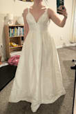 This dress is lightweight and of good quality. Perfect for a destination wedding. I got a large to try since the medium was out of stock. I am 5'9, 147 lbs and 36B, and the large was too big. Even if I got a size M though, I think I have too small of a chest - Kaela V.