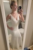 My first order from Lulus was wonderful. I ordered 5 wedding dresses after getting home from boutique shopping. I was nervous about the fit and quality when ordering online and actually the fit me wonderfully for much less and no need for alterations. Yes, there isn't as much structure to some of the dresses (boning, stays and lining) compared to a $1000 dress but they are nice fabric, FIT me PERFECTLY, and so worth the money I'll save. This dress was my favorite of the 5. I'm very happy with my Lulu's order! I wish the lace matched on each side of the v-neck. - Ashley D.