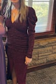 I was looking for a long-sleeved dress for a late winter/early spring wedding. This dress is really comfortable and stretchy enough that you can size down. - Kelli W.