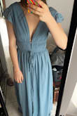 The dress is amazing!! Great fabric [and] nice color! The shape fits me perfectly. I'm small and have a small bust, so I'll have to do some alterations (I knew I'd have to do it anyway). PS: I am French, sorry for my English :D - Marion D.