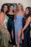 I got this dress for my college senior prom, and I absolutely loved the dress!!! I got many compliments on it, and when I went to the bars after, everyone thought I came from a wedding. So, it's a great simple dress! - Emily K.