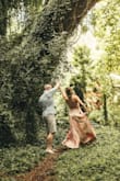 I purchased this dress in pink for family photos in Maui. It was light and flowy and looked so good in pictures! I needed to pin the bust a little, but I expect that on any wrap dress. I loved it so much; I bought one in green too!!! - Dawn M.