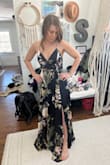 Very pretty dress. High quality material. Double layered, thick silk. Flattering cut. Comfy. Very long but I loved the dress itself. Would def recommend! - Shelly L.