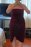Comfortable, flattering, and was on sale! I ended up wearing another dress from Lulus, but I'm keeping this one for future wear because I loved it so much. It stayed in place, hugged the right places, and was so comfortable. Didn't get a great pic in it, but will share what I have. - Robin B.