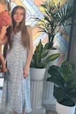 I bought this for me but my teenager wore it. She's a bit smaller than I am. I'm 112-115, she's 100. It's tight on me and was a little more loose on her. I bought this to wear on a vacation I'm going on and she needed something to wear for Easter service at our church so I had her try this on and it fit and looked great. I still plan to wear it on my vacation, but I'm glad that my girls fit in my clothes. - Madison K.