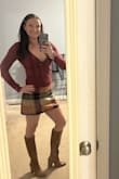 Bought this skirt for Thanksgiving and absolutely love it! Awesome fall staple! Fits true to size. - Katie M.