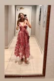 Bought this on a whim for my best friend's wedding & so glad I did. It was a bit out of my usual comfort zone but fit perfectly & was so gorgeous. I got so many compliments all night long - it was such a hit. My friend already took it to borrow for a gala! The one thing to consider is that I had to tie it super tightly so that I didn't have any malfunctions while dancing - this made the straps dig into my clavicles a little bit, but it was definitely manageable. - Lizzy L.