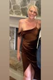 I bought this dress to attend a wedding and got so many compliments on it all day! The material is good quality and is very comfortable. I'm not typically a dress girl but felt so comfortable and confident in it all day/night! The brown velvet color is rich, and the draping is just lovely and hugs your curves in all the right places! Sizing is spot on to the size chart provided. The dress is gorgeous, and I felt beautiful in it! - Lisa T.