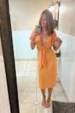 I loved this dress! I needed a little dress tape for the sides, but it was very comfortable and flattering - Tauni R.