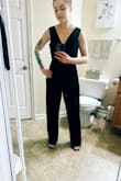 I ordered this because I ordered one of the strapless jumpsuits from here and wasn't sure if I would 100% like that one. I do like this one, it looks really cute, and I love the lace detailing in the back. It does feel a little bit loose on me around my chest/armpit area, but that is probably because I don't have much of a chest to fill out the upper portion lol. It looks really nice though and is comfortable! - Kayla M.