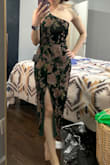 I usually wear an XS in Lulus for dresses. After reading mixed reviews for this dress about this dress running small for some & large for others, I was conflicted& Then I looked at the model's (for this listing) measurements and decided to size up to a S based on that alone. Thankfully, this dress ended up fitting like a glove! I found it to be flattering on my figure. I will be packing this dress up for a tropical destination wedding, and I feel confident that it will 1) hold up well for the entire event, 2) be forgiving when I sweat in the heat and humidity, and 3) stay put without any outfit faux pas or unwanted peekaboos! - Alyssa G.