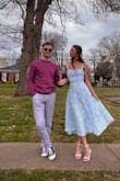 I wore these with my Easter dress, and they complimented the dress so well. They'll go with so many more outfits as well. They are a very comfortable heel height. I had them on for about 4-5 hours and wasn't uncomfortable at all. - Elizabeth H.
