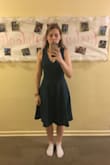 I was so excited for this dress to come in so I could wear it to my semi-formal dance, but when it arrived I knew I would need to return it. I tried it on just to see how it fit. I got a small and it fit perfect in my bust and waist and hips. Everything was perfect except the fact that the dress went past my knees. Based on the picture provided, I was expecting this dress to fall mid thigh but instead, I got a super unflattering length that was completely unexpected and disappointing. I was actually expecting this dress to be a little bit short because I have long appendages and a long torso, but I was just surprised and angry that it turned out to be way too long when the picture gave me such high hopes. - Meg H.