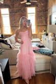 I think this dress is so cute and fits so well. It is a little long on me but can get away with not altering. It's giving princess vibes! Great quality and comfortable. - Baylee S.
