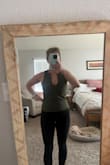 I am usually between small and medium or a 4 and a 6. I went with the medium because I didn't want it to be too tight. It's still tight; I think I'm too busty for it. There is a layer of fabric under that just doesn't sit right on my boobs. It also kind of gapes open on the side by my arms. I do like the color though. - Alissa S.