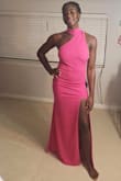 This dress is exactly what I was going for. It's one of a kind, the color pink is very bright and vibrant,  and it shows off my back and shoulders. Can't wait to wear it and show it off this spring! Only critique is I wish the back strap was a tiny looser and wouldn't bunch up. - Charlayna B.