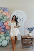 I wore this dress for my bridal shower and it was so perfect! Got so many compliments on it and it was really comfortable as well. Such a fun spring summer dress that I will definitely wear again. - Clarissa R.