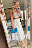 If you're looking to make a statement at your next spring event, this dress is a must-have! I wore it to a country club brunch and received countless compliments. The design perfectly blends chic style with a touch of class and just the right amount of flare. Guests were asking me all day where I found it. Highly recommended for any occasion where you want to turn heads! - Nicole