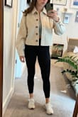 I've been wanting a shacket for a long time and this looked great! But it was thin and cheap and not worth $65. - Danielle S.